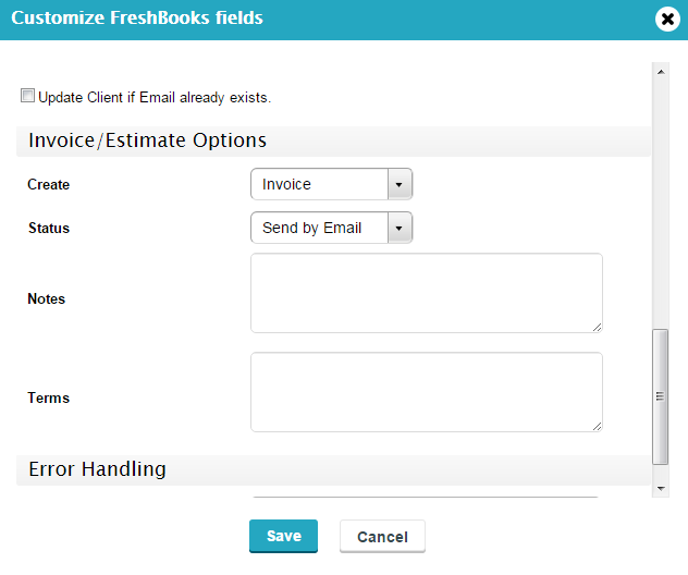 adding freshbooks to your wordpress order forms captainform wordpress plugin order form
