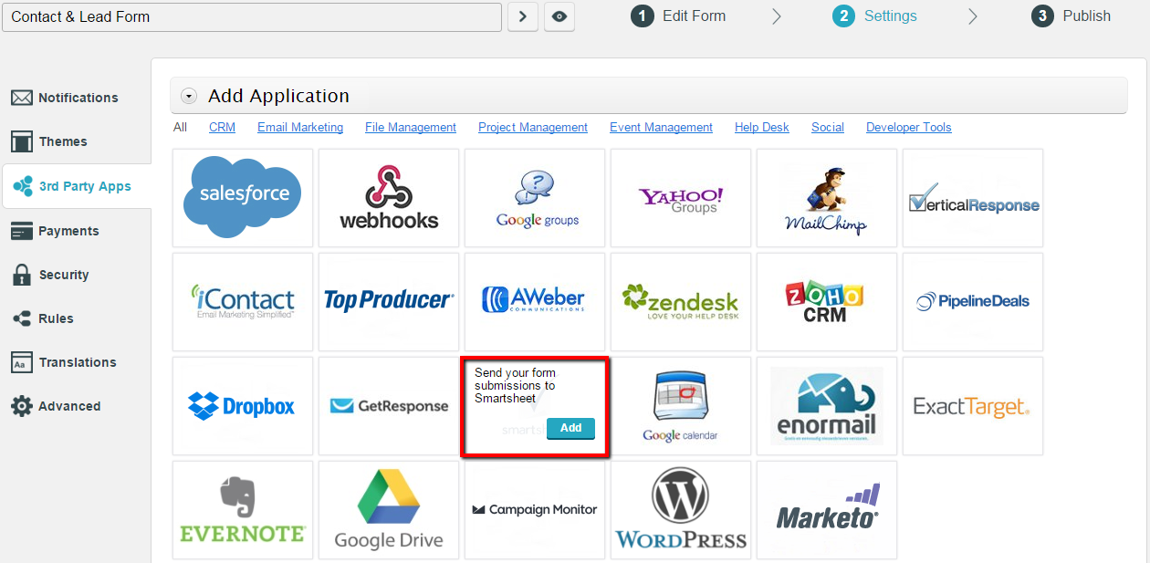 smartsheet integration with captainform wordpress plugin captainform smart sheet