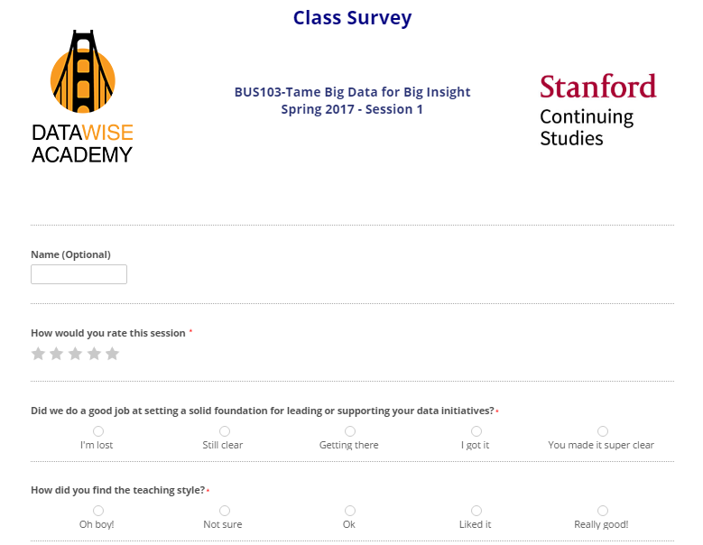 Class Survey 
